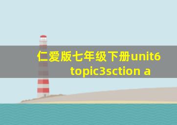 仁爱版七年级下册unit6topic3sction a